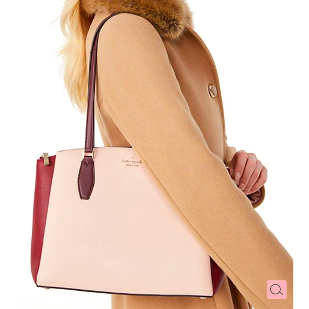 Kate Spade monet large compartment tote in rose smoke multi color